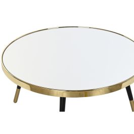 Mesa de Centro DKD Home Decor Glamour Dorado Plateado Acero Espejo 82,5 x 82,5 x 40 cm