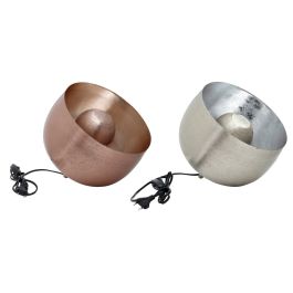 Lámpara de mesa DKD Home Decor 28 x 28 x 24 cm Plateado Dorado Aluminio 220 V 50 W (2 Unidades)