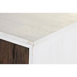 Cajonera DKD Home Decor Metal Blanco Colonial Marrón oscuro Madera de mango (72 x 50 x 75 cm)