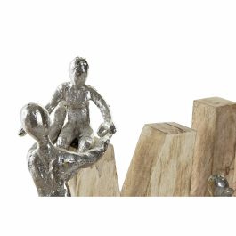 Figura Decorativa DKD Home Decor Marrón Aluminio Madera de mango (55 x 7,5 x 21 cm)