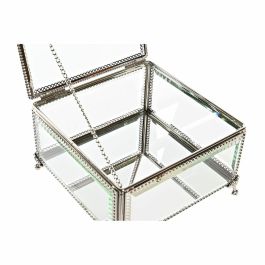 Caja-Joyero DKD Home Decor Cristal Metal 16 x 16 x 10 cm Plateado Transparente