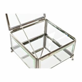 Joyero Tradicional DKD Home Decor Plateado Transparente 16 x 10 x 16 cm