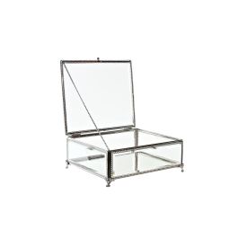 Joyero Tradicional DKD Home Decor Plateado Transparente 21 x 10 x 25 cm