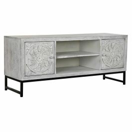 Mueble Tv Indio DKD Home Decor Blanco 40 x 55 x 130 cm