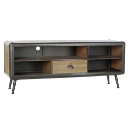 Mueble de TV DKD Home Decor 140 x 41 x 57 cm Abeto Natural Metal Gris claro