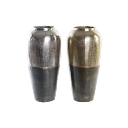 Jarrón DKD Home Decor 16 x 16 x 33,5 cm Aluminio Bicolor Moderno (2 Unidades) Jarrón DKD Home Decor 16 x 16 x 33,5 cm Aluminio Bicolor Moderno (2 Unidades)