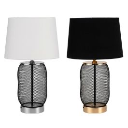 Lámpara de mesa DKD Home Decor Plateado Negro Dorado Metal Blanco 220 V 50 W 28 x 28 x 47 cm (2 Unidades) Precio: 66.95000059. SKU: S3040012