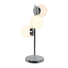 Lámpara de mesa DKD Home Decor 26 x 26 x 59 cm Cristal Plateado Metal Blanco 220 V 50 W 23 x 23 x 49 cm