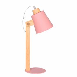 Lámpara de mesa DKD Home Decor Verde Rosa Natural Madera Metal 50 W 220 V 18 x 20 x 45 cm 15 x 20 x 50 cm (2 Unidades)