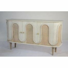 Mesa Comedor Moderno DKD Home Decor Blanco Dorado 90 x 76 x 180 cm