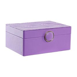 Joyero Glam DKD Home Decor Lila 13 x 8.5 x 17 cm