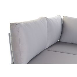 Sofá de Jardín DKD Home Decor Gris Blanco Acero Resina (212 x 155 x 79 cm)