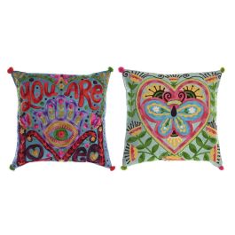 Cojín DKD Home Decor Hippie Poliéster Multicolor 2 Unidades (40 x 10 x 40 cm) Cojín DKD Home Decor Hippie Poliéster Multicolor 2 Unidades (40 x 10 x 40 cm)