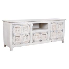Mueble de TV DKD Home Decor Blanco Madera Madera de mango 151 x 40 x 60 cm Precio: 524.94999975. SKU: B15ARTKF56