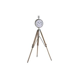 Reloj de Mesa DKD Home Decor 22 x 40 x 80 cm Natural Plateado Aluminio Trípode Madera de mango Tradicional Precio: 85.9947. SKU: S3041472