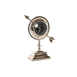 Reloj de Mesa DKD Home Decor 23 x 8 x 30 cm Plateado Aluminio