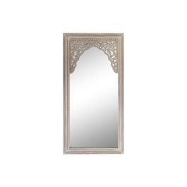 Espejo de pared DKD Home Decor 90 x 2,5 x 180 cm Cristal Natural Blanco Indio Madera MDF Decapé