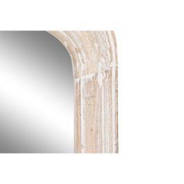 Espejo de pared DKD Home Decor Natural Blanco Madera de mango Decapé (30 x 3 x 107 cm)