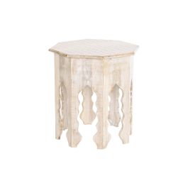 Mesita Auxiliar Urban DKD Home Decor Marron Blanco 49 x 53.5 x 49 cm