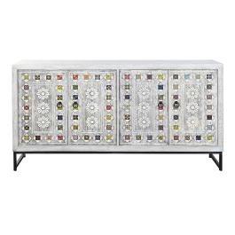 Buffet Indio DKD Home Decor Gris Beige 38 x 80 x 150 cm