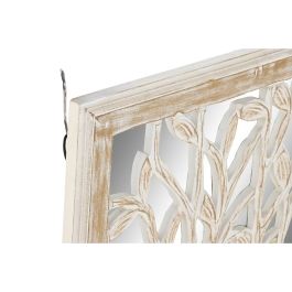 Decoración de Pared DKD Home Decor Espejo Árbol Blanco Madera MDF (45 x 2,5 x 65 cm)