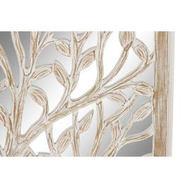 Decoración de Pared DKD Home Decor Espejo Árbol Blanco Madera MDF (45 x 2,5 x 65 cm)