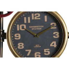 Reloj de Pared DKD Home Decor Válvulas 37,5 x 11 x 59 cm Cristal Hierro (2 Unidades)