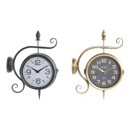Reloj de Pared DKD Home Decor Estación 29 x 10 x 39,5 cm Hierro Vintage (2 Unidades) Precio: 61.94999987. SKU: S3041484