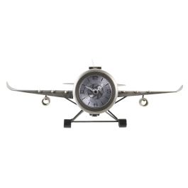 Reloj de Mesa DKD Home Decor 42 x 23 x 14 cm Avión Hierro (2 Unidades)