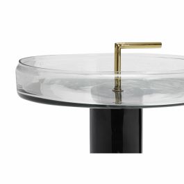 Mesa auxiliar DKD Home Decor Cristal Negro Transparente Hierro 41 x 41 x 57 cm