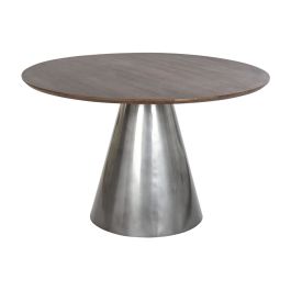 Mesa de Comedor DKD Home Decor Acero Aluminio Madera de mango (120 x 120 x 76 cm) Precio: 598.95. SKU: S3040501