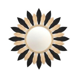 Espejo Glam DKD Home Decor Dorado Negro 2 x 74 x 74 cm Precio: 64.283549. SKU: B16A8B7B8F