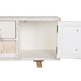 Aparador DKD Home Decor Abeto Algodón Blanco (120 x 35 x 80 cm)
