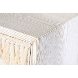 Cómoda DKD Home Decor Abeto Natural Algodón Blanco (80 x 35 x 80 cm)