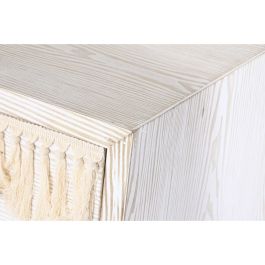 Comoda Boho DKD Home Decor Blanco Natural 35 x 80 x 80 cm