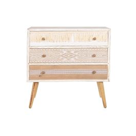 Comoda Boho DKD Home Decor Blanco Natural 35 x 80 x 80 cm