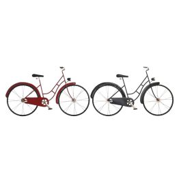 Figura Decorativa DKD Home Decor 79,5 x 4 x 47 cm Rojo Negro Bicicleta Vintage (2 Unidades) Precio: 89.95000003. SKU: S3039407