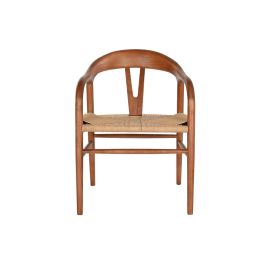 Silla de Comedor DKD Home Decor Marrón Fibra (50 x 46 x 77 cm)