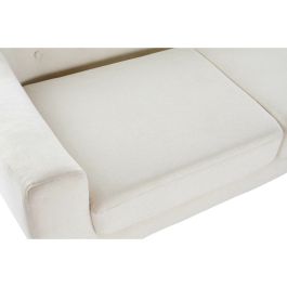 Sofá Chaise Longue DKD Home Decor Crema Madera de caucho 226 x 144 x 84 cm