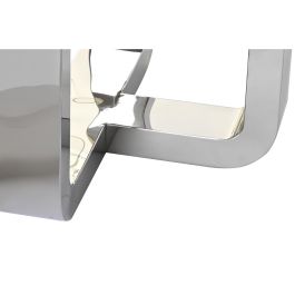 Mesa de Centro DKD Home Decor Plateado Acero Aluminio Cristal Templado 100 x 100 x 45 cm