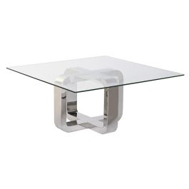 Mesa de Centro DKD Home Decor Plateado Acero Aluminio Cristal Templado 100 x 100 x 45 cm Precio: 335.94999988. SKU: B1J4HD62W2