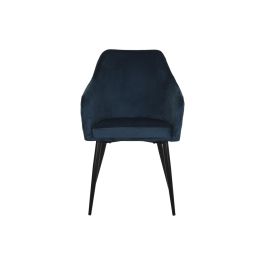 Silla Moderno DKD Home Decor Azul Petroleo Negro 61 x 93 x 57 cm (2 Unidades)