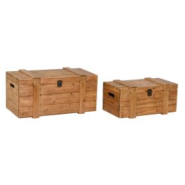 DKD Home Decor Baúl de Almacenamiento Urban, Madera de Abeto Marrón, Set de 2 Unidades, 60x32x28.5 cm (Ancho x Largo x Alto) DKD Home Decor Baúl de Almacenamiento Urban, Madera de Abeto Marrón, Set de 2 Unidades, 60x32x28.5 cm (Ancho x Largo x Alto)