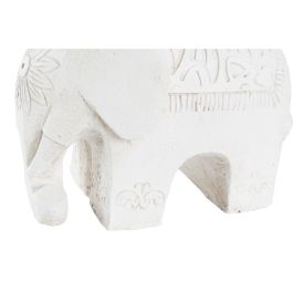 Figura Decorativa DKD Home Decor Acabado envejecido Elefante Blanco Oriental Magnesio (40 x 23 x 56 cm)
