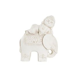 Figura Decorativa DKD Home Decor Acabado envejecido Elefante Blanco Oriental Magnesio (42 x 24 x 46 cm)