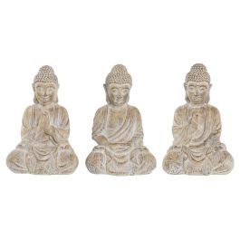 Figura Decorativa DKD Home Decor 30,5 x 24 x 45 cm Dorado Marrón Buda Oriental (3 Piezas)
