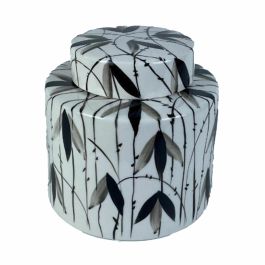 Tibor DKD Home Decor Porcelana Negro Blanco 17 x 17 x 16 cm Oriental Hoja de planta Precio: 30.94999952. SKU: S3039987