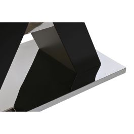 Mesa de Comedor DKD Home Decor Negro Madera Cristal Templado Madera MDF 180 x 90 x 76 cm