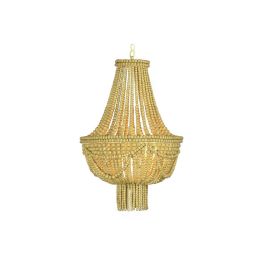 Lámpara de Techo DKD Home Decor Metal Marrón Amarillo 40 W Madera MDF (40 x 40 x 60 cm) Precio: 139.177346. SKU: S3040203