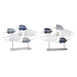 Figura Decorativa DKD Home Decor 63 x 9 x 44 cm Gris Azul Blanco Espirales (2 Unidades) Precio: 61.49999966. SKU: S3042073